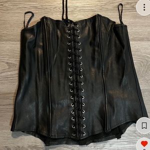 Genuine leather corset